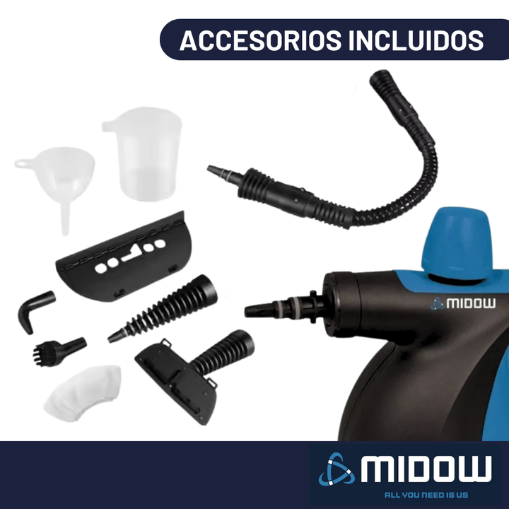 Limpiadora A Vapor 1050w 3 Bar Midow Mas Accesorios M1/0002 - Vista 4