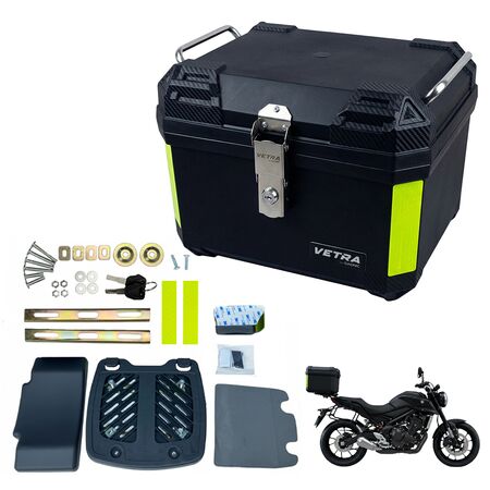 Baúl Trasero para Moto Vetra By Gadnic 45L Plástico Impermeable con Cierre Llave