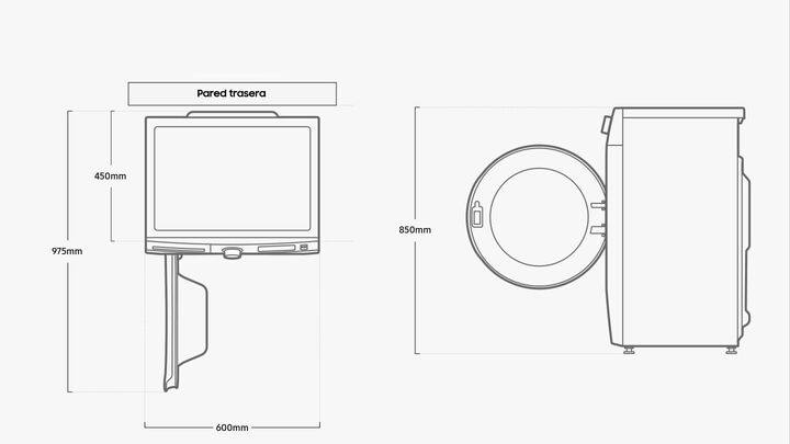 Lavarropas SAMSUNG WW65A4000EEUBG 6.5kg 1000RPM Inverter carga frontal blanco A+++ - Vista 13