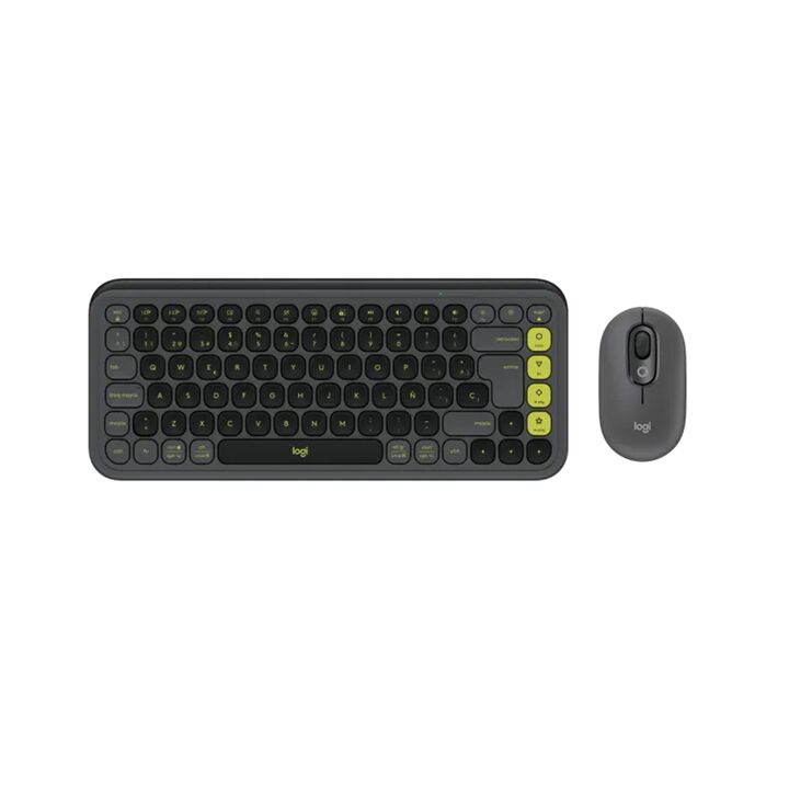 Teclado con Mouse Logitech Pop Icon W Wireless Black - Vista 1