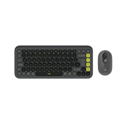 Teclado con Mouse Logitech Pop Icon W Wireless Black