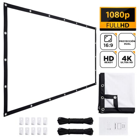 Pantalla Proyector Gadnic 120 Pulgadas Portátil Formato 169