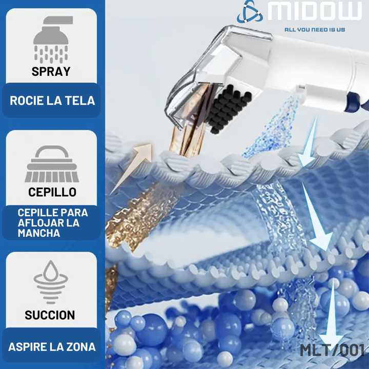 Aspiradora Lava Tapizados Midow 600w Alfombras Manchas Sofa - Vista 3