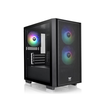 Gabinete con Fuente 650W Thermaltake H16TG Fan x3 ARGB M-ATX