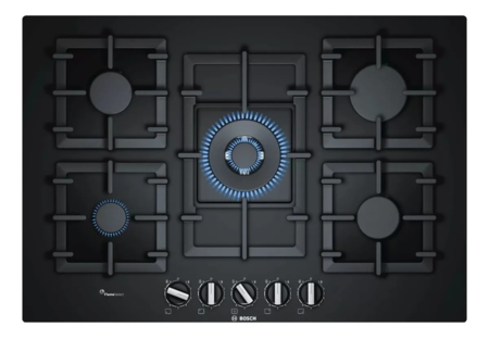 Anafe a gas Negro BOSCH 5 hornallas75 cm