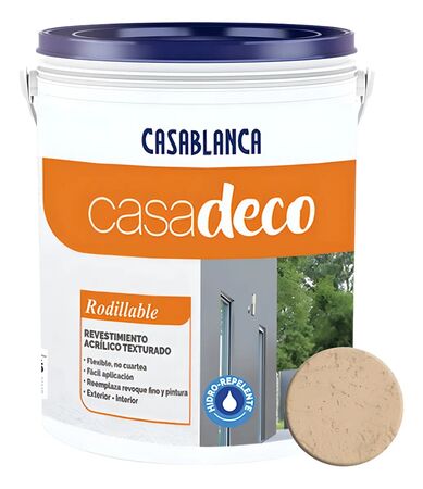 Latex Revestimiento Acrilico Texturado Rodillable Fino 20L/25Kg Color Beige