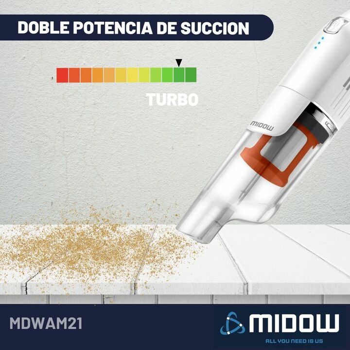 Aspiradora Inalambrica Midow Multi-funcion A Bateria 3 En 1 - Vista 9