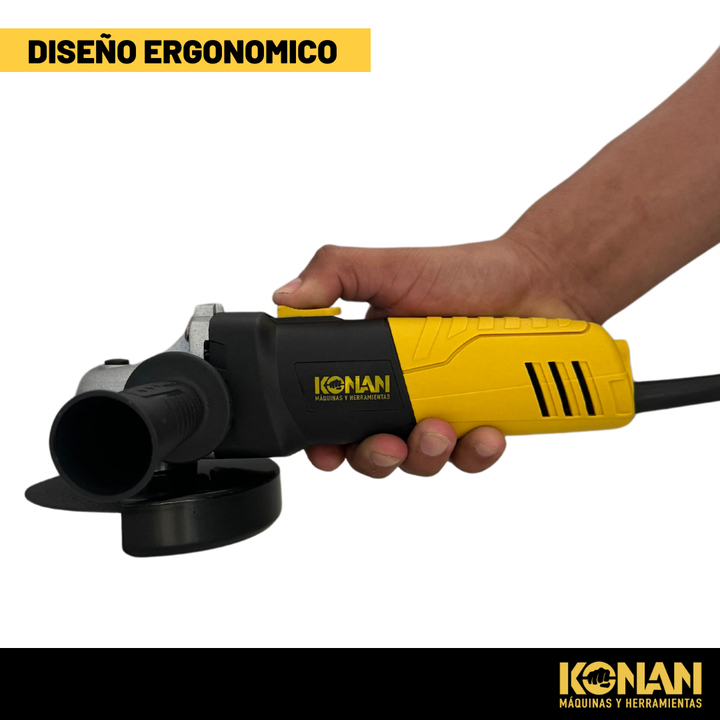 Amoladora Angular Konan 115mm 720w Profesional Con Disco Corte - Vista 4