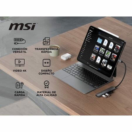 Hub Satechi 6-in-1 USB-C Slim Multiport Adapter