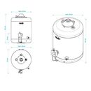 Termotanque Multigas Escorial 45lts Conexión Superior Blanco - Miniatura 2