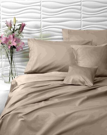 Juego De Sabanas Danubio 600 hilos - Queen - Color Rosa