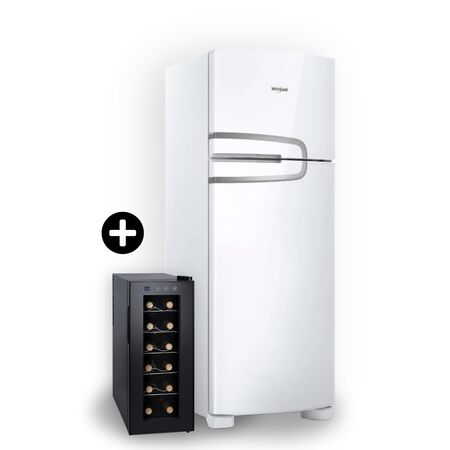 Combo Heladera Whirlpool 340l Cava Techgo Para 12 Botellas