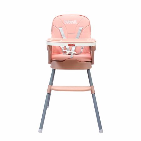 Silla de Comer Convertible Booster Ergonomica Plegable Rosa