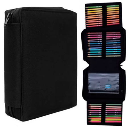 Cartuchera Canopla Escolar Negra Gadnic CANO05 Desplegable