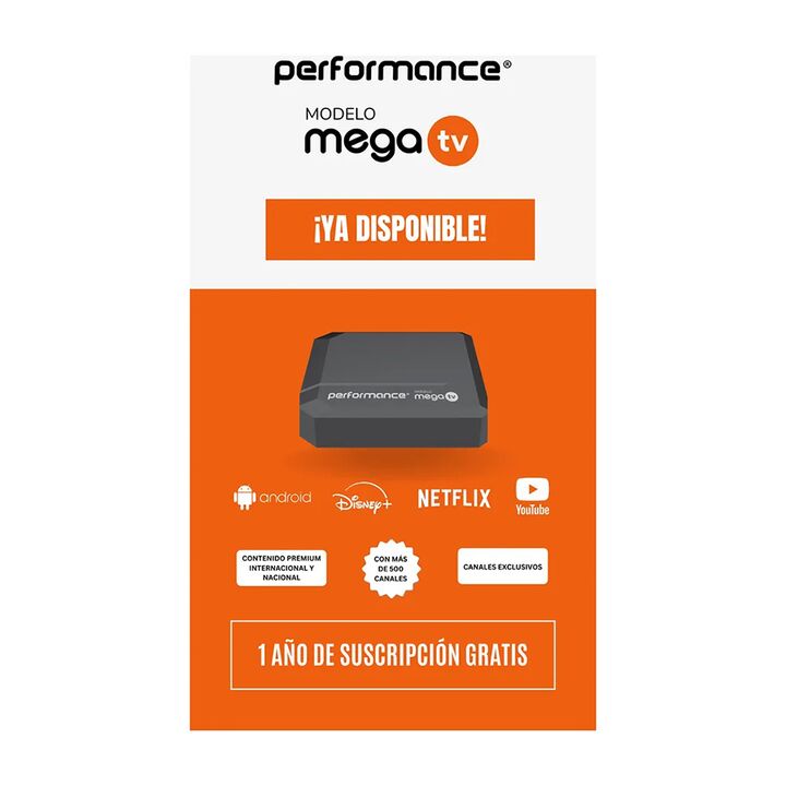 Tv Box Performance Mega Tv 500 Canales x 1 Año Sin Cargador - Vista 2
