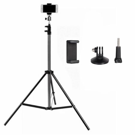Tripode Profesional Gadnic 2,1 mts c/ Soportes para Celulares, Camaras y Fotografia