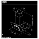 Campana para Isla TST Espejo Negra - 60cm - Miniatura 4