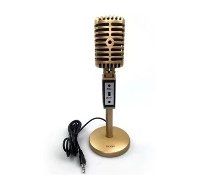 Microfono Vintage de PC Noga Dorado MIC-2030 GD