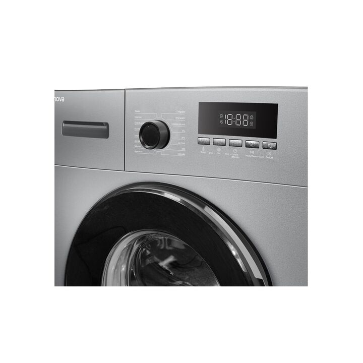 Lavarropas Enova LE08F10 carga frontal 8 kg Gris - Vista 3