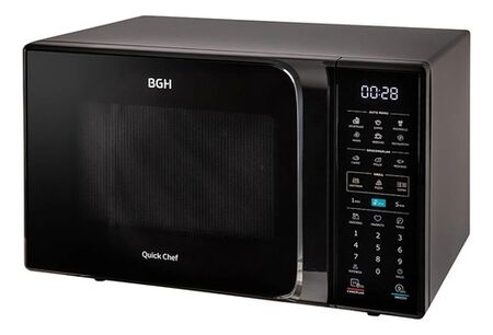 Microondas Digital Bgh B228dn20i Quick Chef Grill 28lts negro
