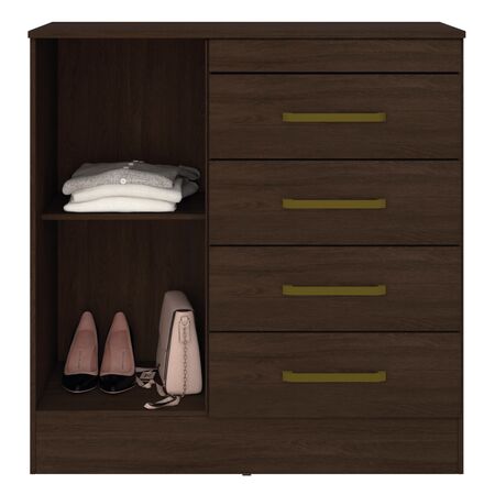 Comoda Montevideo - Marron Oscuro - DEMOBILE