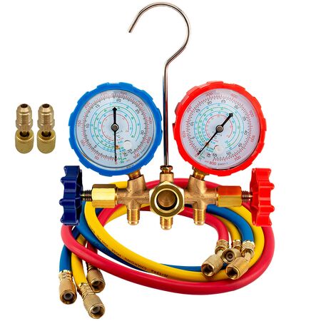 Válvula de Manómetro Gadnic MAN1REF-PRO de Doble Cabeza Fluorada