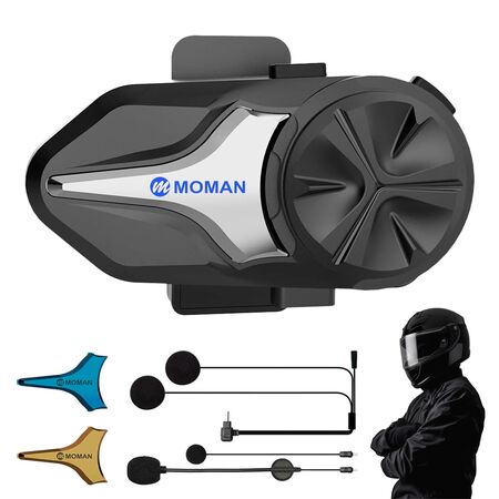 Intercomunicador Moto Moman CP-X Cancelacion de ruido Activo 2000mts rango 24 Personas