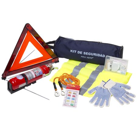 Kit De Seguridad Vehicular Completo Con Bolso   Indispensable Para Tu Auto