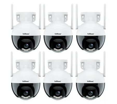 Kit x6 de Cámaras de Seguridad IP SriHome 2MP Wifi Vision Nocturna Color