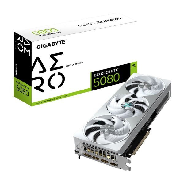 Placa de Video Gigabyte GeForce RTX 5080 AERO OC SFF 16G - Vista principal