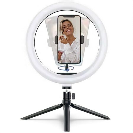 Aro de luz LED con tripode Klasse (KS1401)