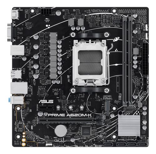 Motherboard Asus Prime A620m-k Socket Am5 Ddr5 Pcie 4.0 - Vista principal