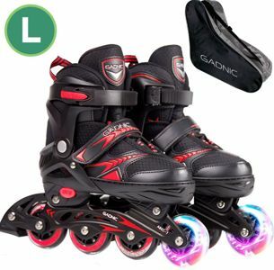 Rollers Profesionales Negros Gadnic RL01 Plus Aluminio Extensible Ruedas PU - Talle L