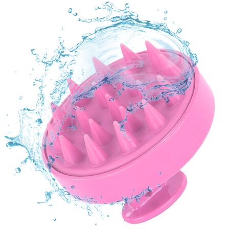 Masajeador De Cuero Cabelludo Rosa Gadnic Cepillo De Silicona