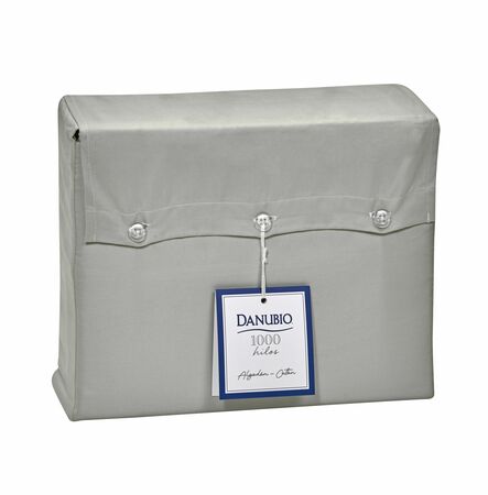 Juego De Sabanas Danubio 1000 hilos - 2 Plazas - Color Gris