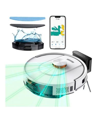 Aspiradora Robot Trapeadora Blanca Gadnic V51 Mapeo Inteligente Autonomía Extendida
