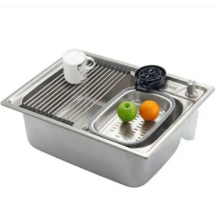 Bacha de Cocina Inteligente Rieti by Gadnic 75 cm Set Completo Acero Inoxidable 304