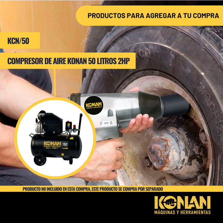 Kit De Herramientas Neumáticas Prof 71 Pcz Konan - Vista 10