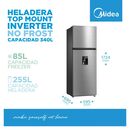 Heladera MIDEA MDRT489MTE46ADW No Frost Inverter Top Mount 340L Inox. - Miniatura 4