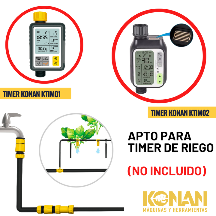 Sistema de Irrigación Por Goteo de 61 Piezas Konan - Vista 8