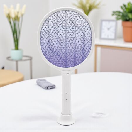 Raqueta Mata Mosquitos Recargable usb Con Base Klasse (KS2400)