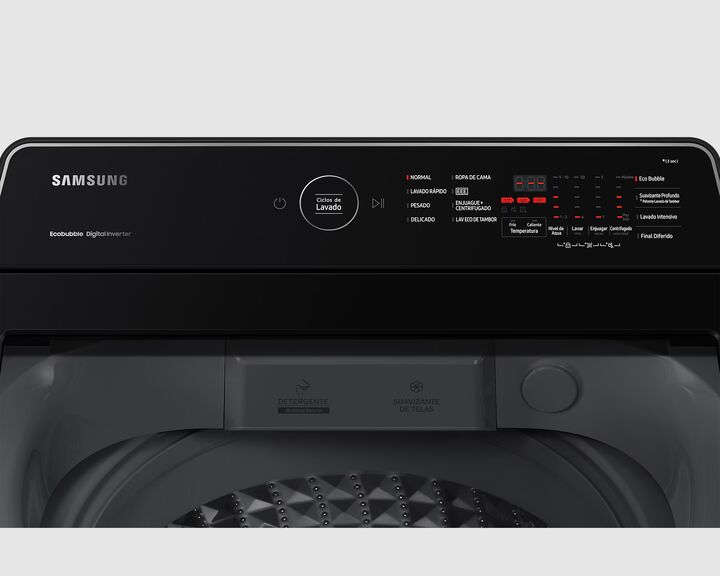 Lavarropas SAMSUNG WA75C5441BWUBG 7.5Kg carga superior inverter blanco A++ - Vista 6