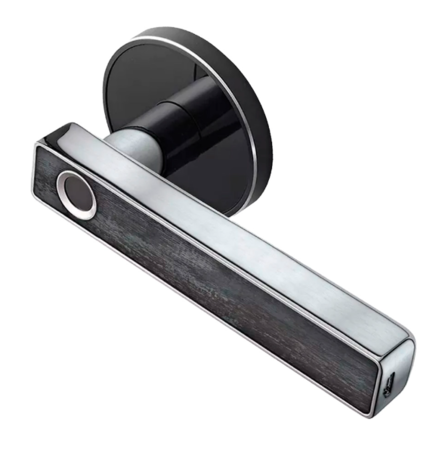 Cerradura Biométrica Plateada Gadnic Inteligente Con Bluetooth