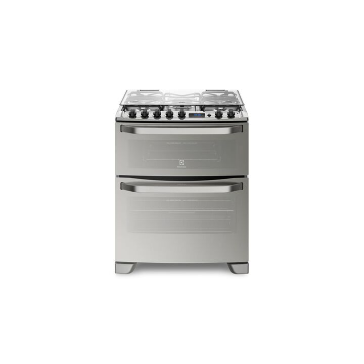 Cocina ELECTROLUX 76DXR 76cm doble horno multigas acero inox - Vista principal