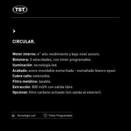 Campana de cocina TST Circular - 60cm