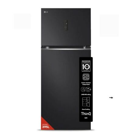 HELADERA LG NO FROST INVERTER VT40MPM NEGRA 395LT