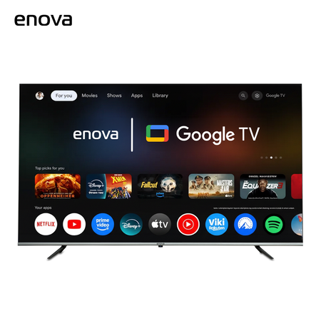 Smart TV enova 75" LED 4K UHD Frameless Google TV