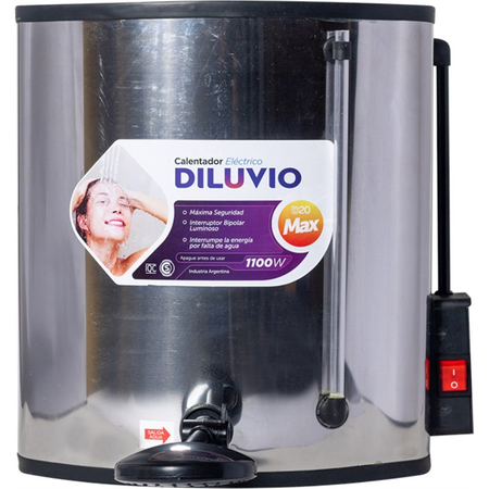 Calefon Electrico Indelplas 20L Max Inoxidable