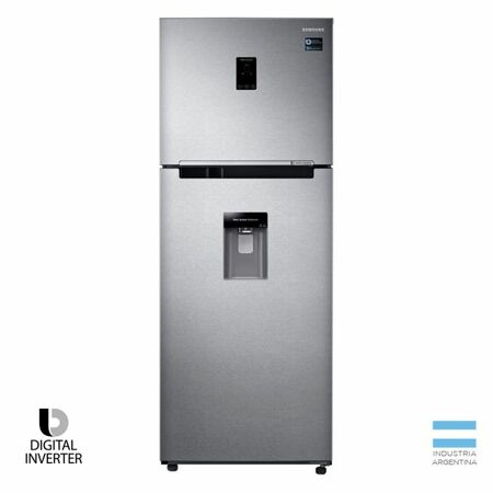 Heladera Samsung No Frost Inverter Inoxidalbe con Dispenser 382 Lts RT38