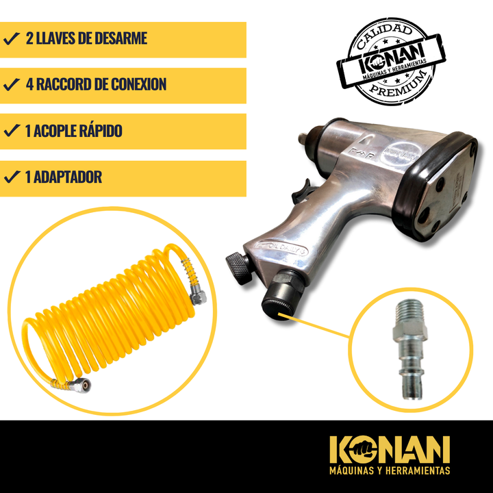 Kit Llave De Impacto Konan + Pulidora + Medidor 27 PCS - Vista 4